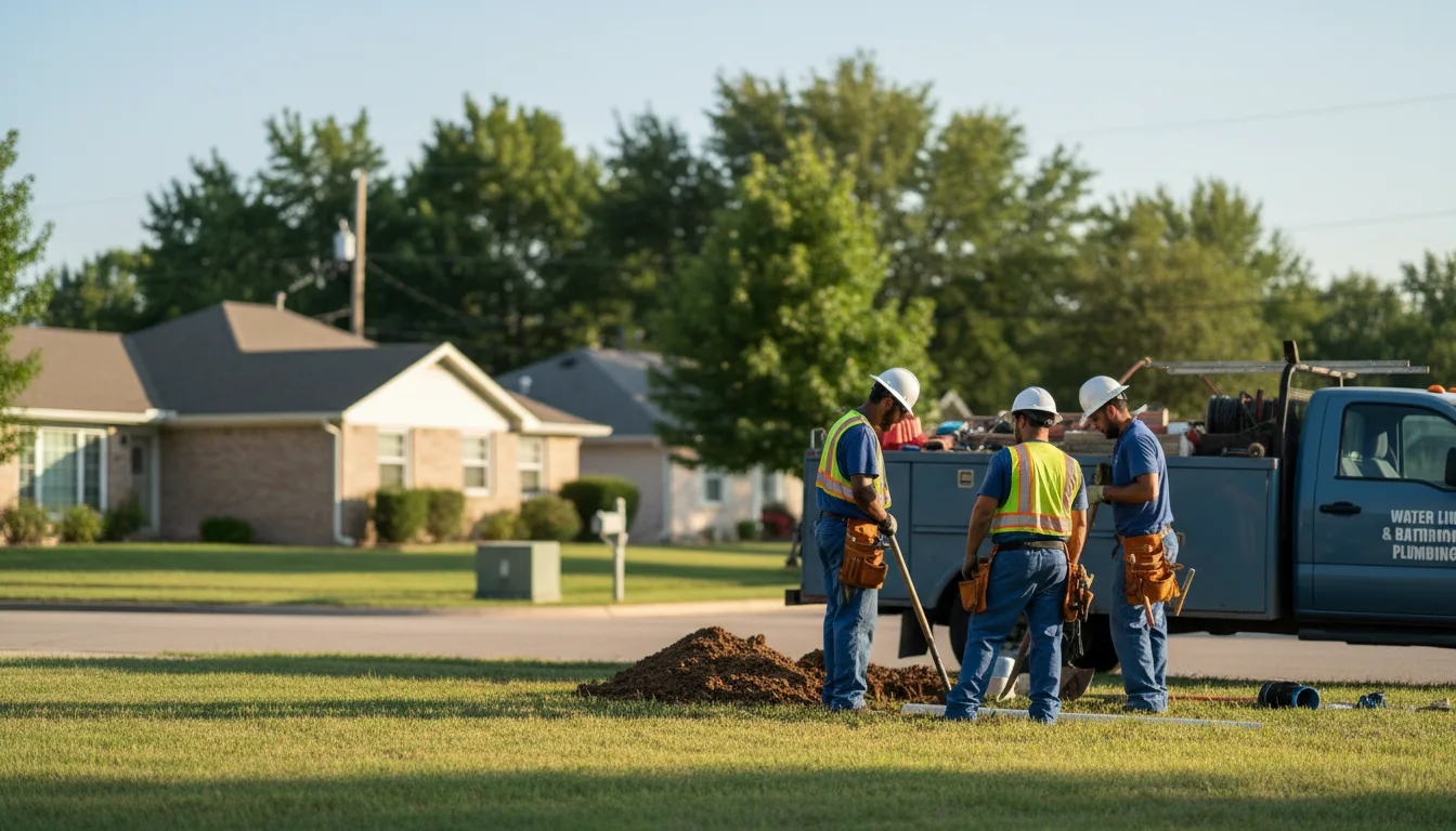 Residential water line and bathroom plumbing service in Souris, ND
